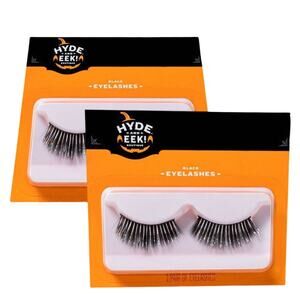 2-Pack Hyde & EEK! Boutique Halloween Fake Eyelashes – Blue & Silver Glitter